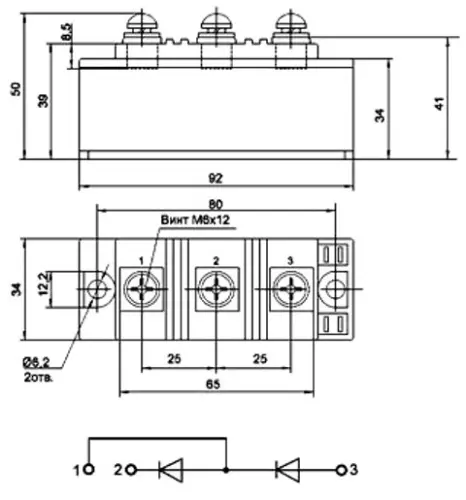МДД125-10 силовой модуль фото 3