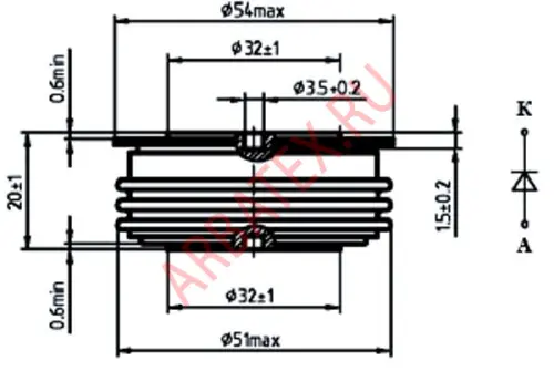 ДЛ133-500-10 диод фото 2