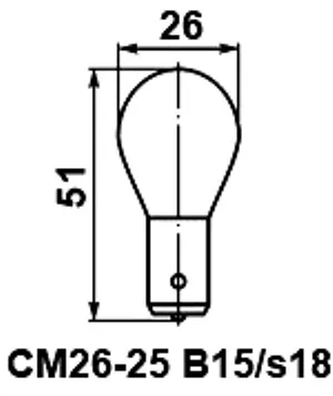 СМ-26-25 b15s/18 лампа накаливания фото 3 СМ-26-25 b15s/18 лампа накаливания фото 3