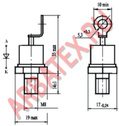 2Д132-80Х-10-В2 диод фото 3 2Д132-80Х-10-В2 диод фото 3