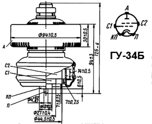 ГУ-34Б генераторный триод фото 2