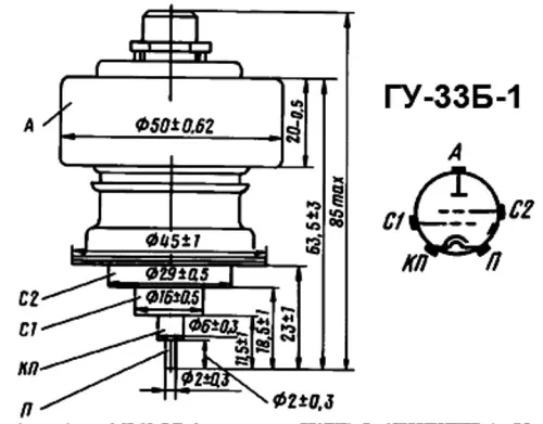ГУ-33Б-1 генераторный триод фото 3