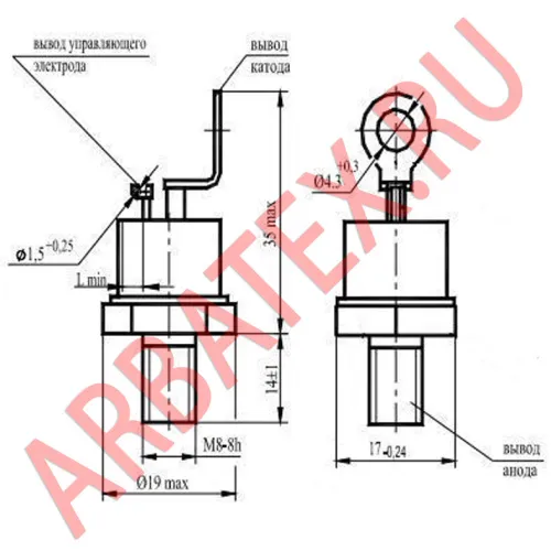 Т132-25-16 тиристор фото 3